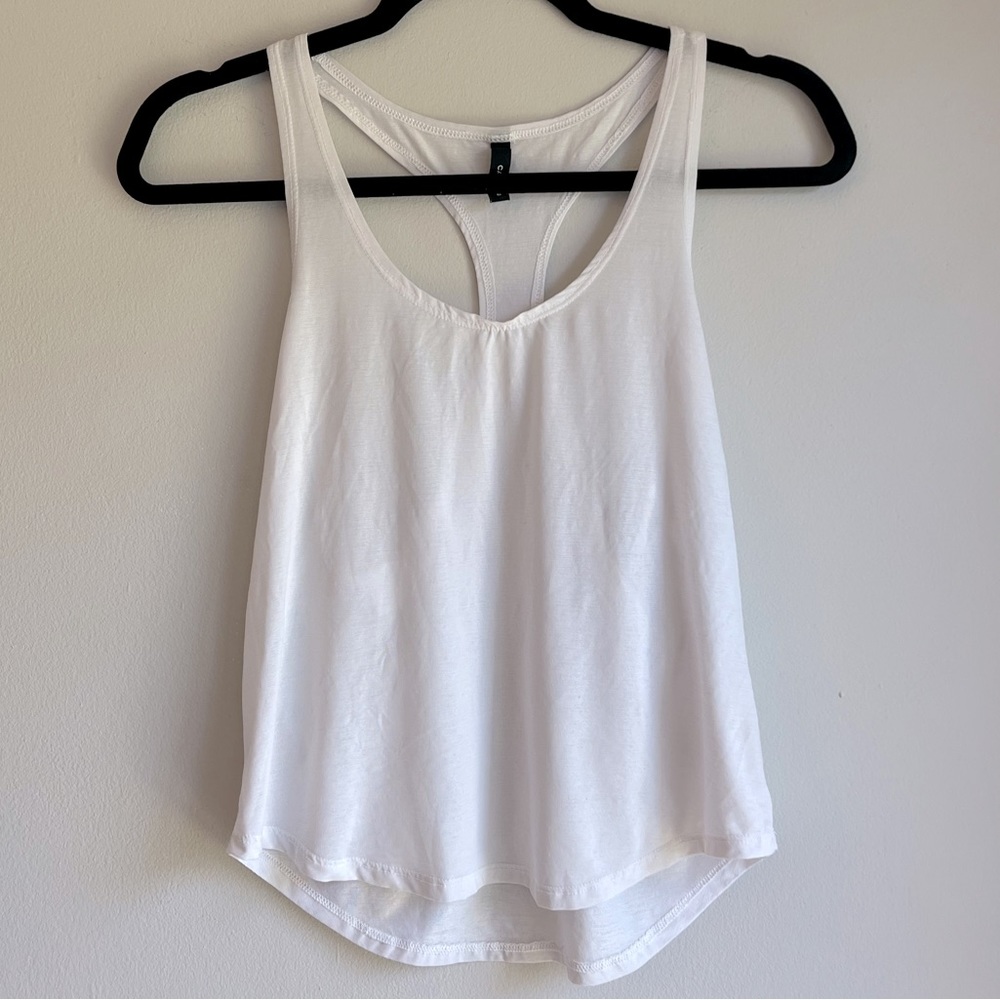 Carbon38 flowy racer back crop tank xxs